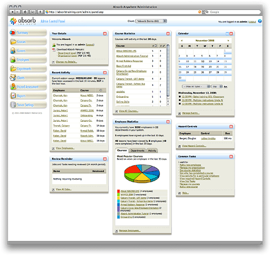 Absorb LMS screenshot