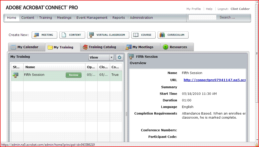 Adobe Connect screenshot