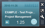 e.g. Desktop timer widget from Harvest (www.getharvest.com)