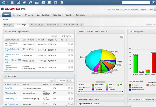 SugarCRM screenshot