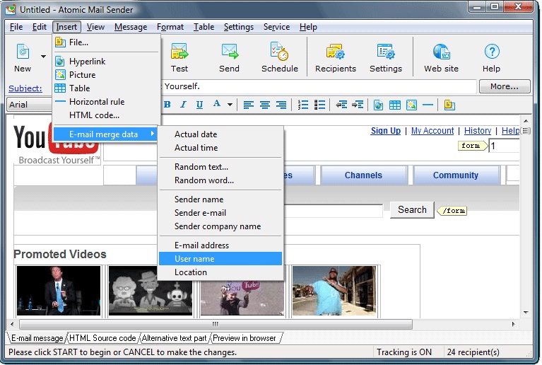 Atomic Mail Sender Screenshot