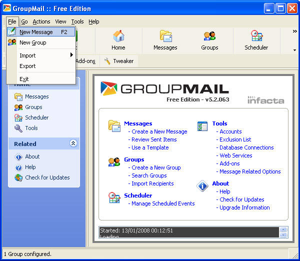 Groupmail Screenshot